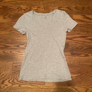 GAP Gray Short Sleeve V-neck